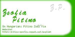 zsofia pitino business card